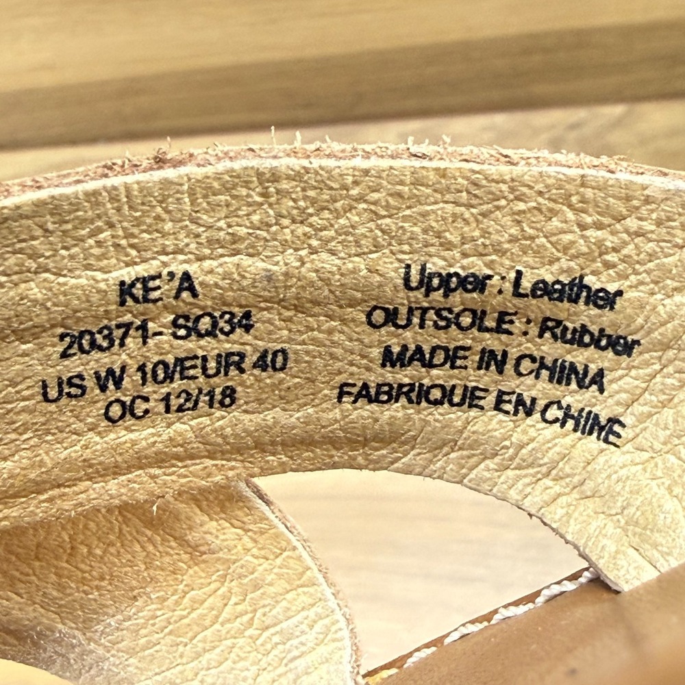 Olukai Sandals Ke'a Sandals Womens 10 Tan Leather Slide Vacation Resort Summer - Picture 11 of 11